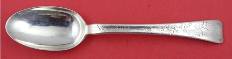 Serving Spoon w/ forget-me-nots  8 5/8